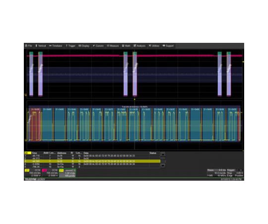 オシロスコープ用ソフトウェア I2C、SPI、RS-232 / UARTデコードソフトウェア