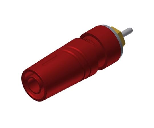 4mm　gold　plate　panel　socket　32A　red