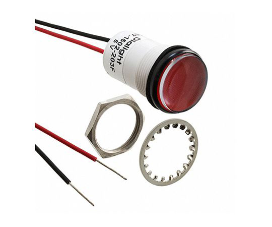 LED表示灯　赤　17.5mm　5　V　dc