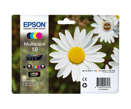 64-1820-10 インクカートリッジ 黒 シアン マゼンタ 黄 1袋（4個入