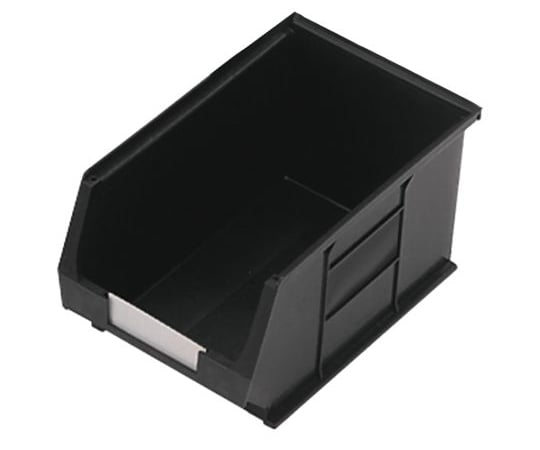 収納ボックス 高さ 132mm 幅 150mm 深さ 240mm PP 黒 1袋（10個入）