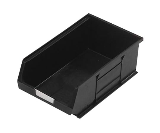 収納ボックス 高さ 132mm 幅 205mm 深さ 350mm PP 黒 1袋（10個入）