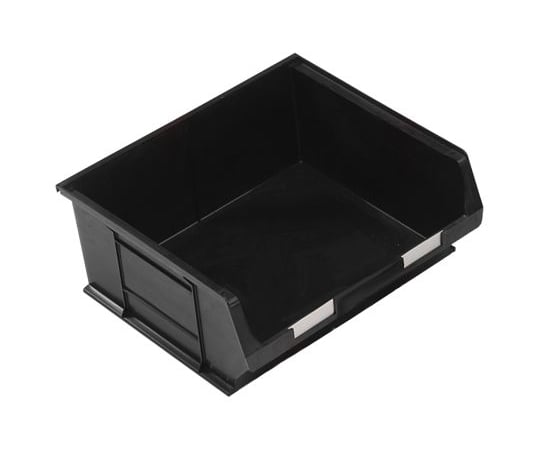 収納ボックス 高さ 182mm 幅 420mm 深さ 375mm PP 黒 1袋（5個入）