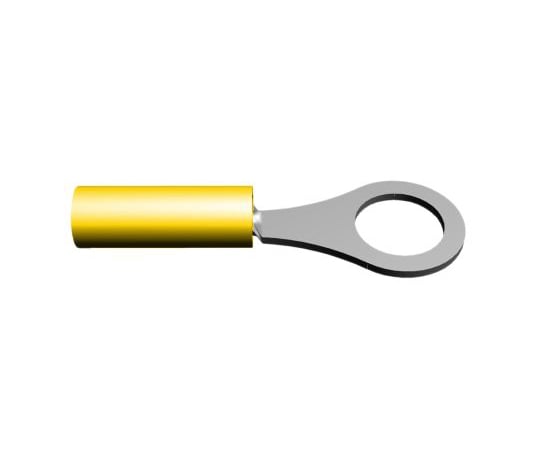 絶縁 丸形圧着端子 PIDGシリーズ 内径：4.34mm スタッド径：8 M4 黄 26AWG 1袋（10個入）