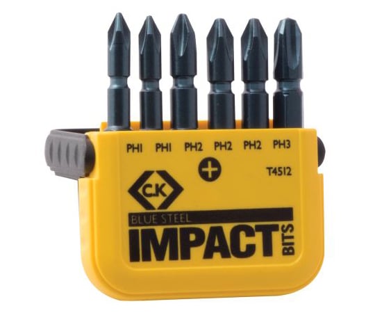 ドライバービットセット 6 ピース Phillips インパクトビットセット