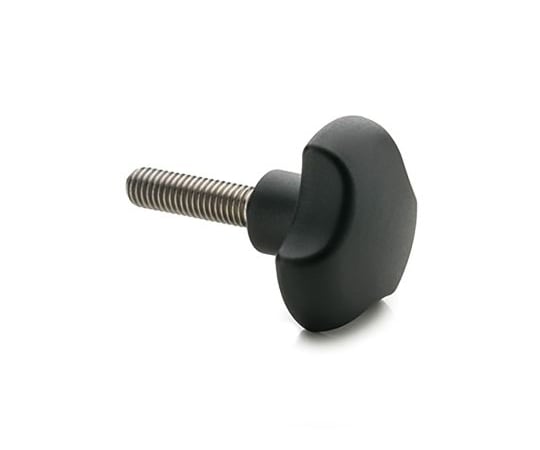 ノブ付ねじ マルチローブ M10 x 30 直径：50mm 黒 1袋（5個入）