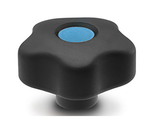 ノブ付ねじ 六角 M8 直径：43mm 黒 1袋（5個入）