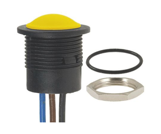 Apem 押しボタンスイッチ 2 A @ 24 V dc パネルマウント NO/NC