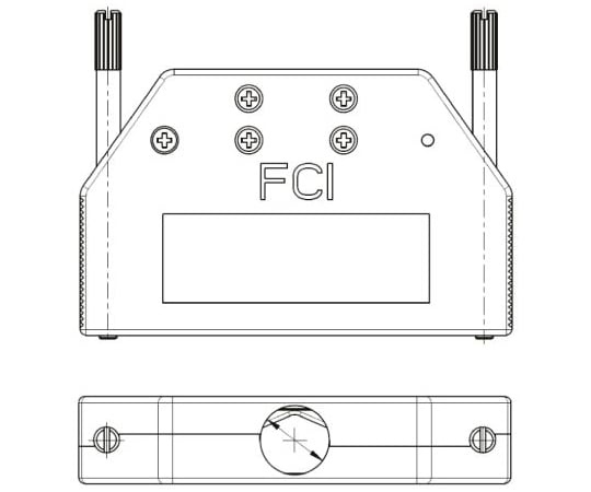 D-subコネクタ用バックシェル 8655MH シリーズ ストレート 37 極 亜鉛ダイキャスト