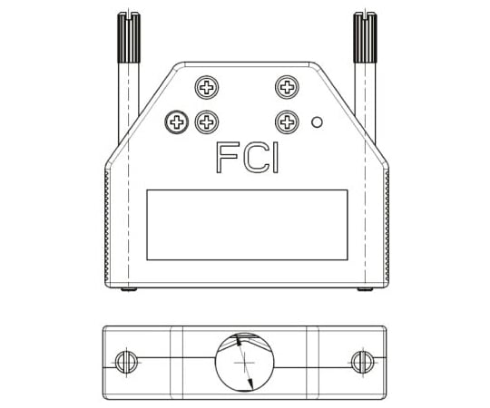 D-subコネクタ用バックシェル 8655MH シリーズ ストレート 25 極 亜鉛ダイキャスト 1袋（50個入）