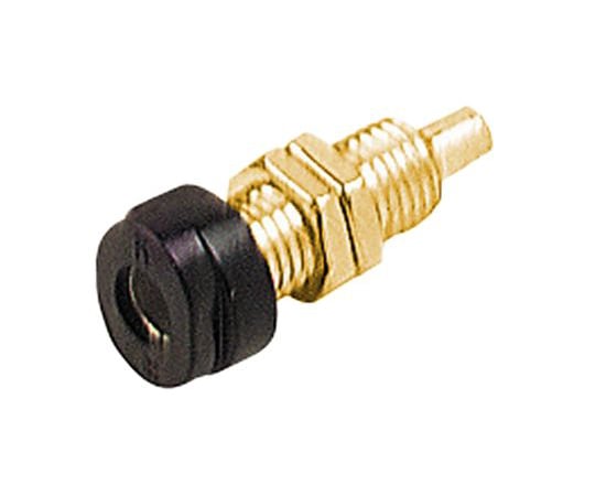 4mm panel socket gold plate 16A black 1袋（5個入）