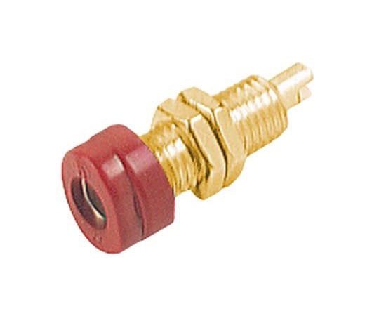 4mm panel socket gold plate 16A red 1袋（5個入）