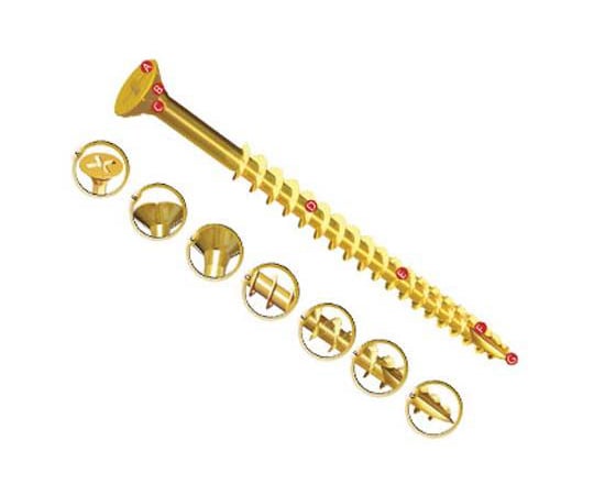 木ねじ 20mm Length 皿頭 ねじサイズ： 3.5mm 1箱（200個入）