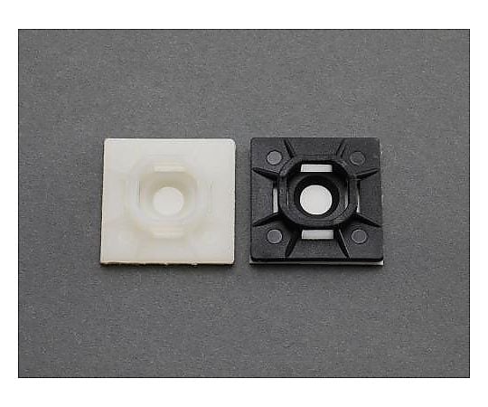 25x25mm 結束ﾊﾞﾝﾄﾞ用ﾍﾞｰｽ(粘着付/黒5個)