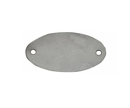 19x34mm タグブランク(ｽﾃﾝﾚｽ 楕円/10枚)