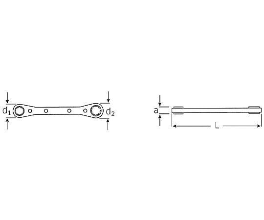 5/16"x11/32" ラチェットめがねレンチ