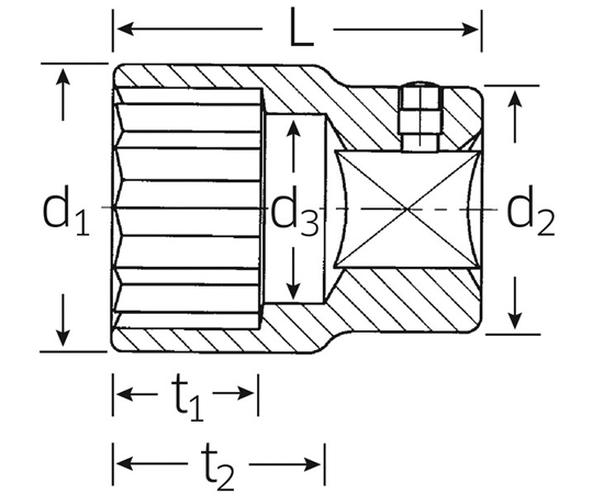 64-2243-40 ソケット 3/4