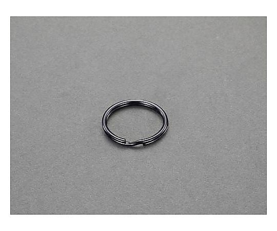 21.5x1.6mm キーリング(ﾌﾞﾗｯｸ/ｽﾁｰﾙ製/10個)