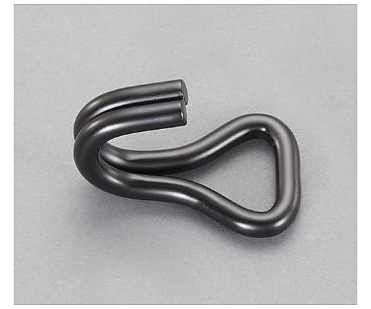 50mm フック・ダブルＪ型(ｽﾁｰﾙ黒ﾒｯｷ/2個)