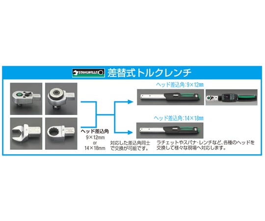 64-2257-75 17㎜ めがねヘッド(14x18㎜ｼﾞｮｲﾝﾄ用) EA723VW-17 【AXEL