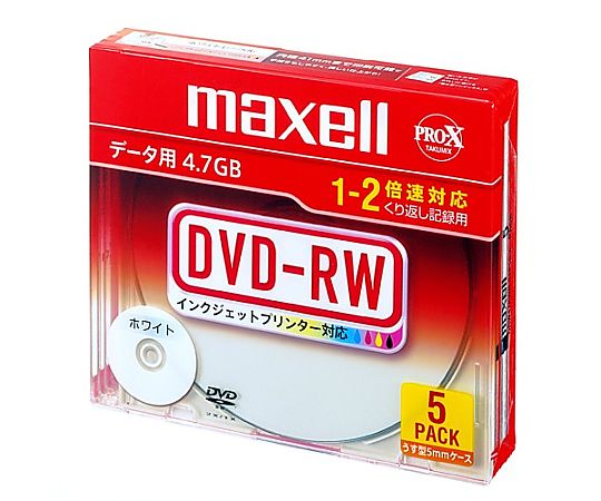 4.7GB ＤＶＤ-ＲＷ(2倍速/5枚)