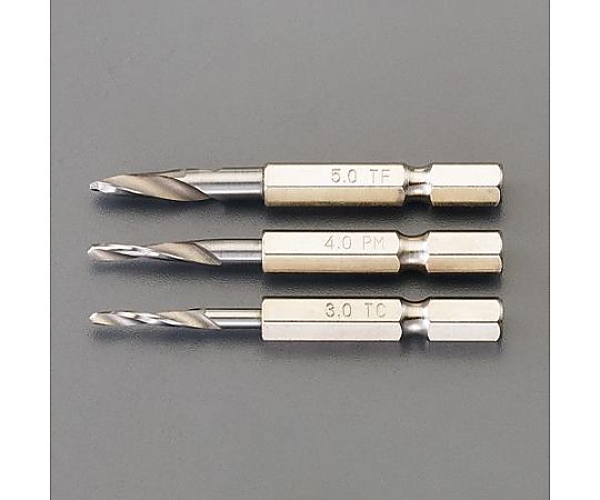 3.0-5.0㎜/３本組 下穴錐(六角軸/HSS)