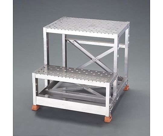 600x400mm/0.6m/2段 作業台(ｽﾃﾝﾚｽ製)