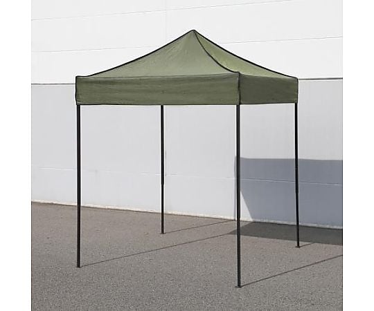 2.0x 2.0m 四脚テント(OD色/張ﾛｰﾌﾟ冠付)