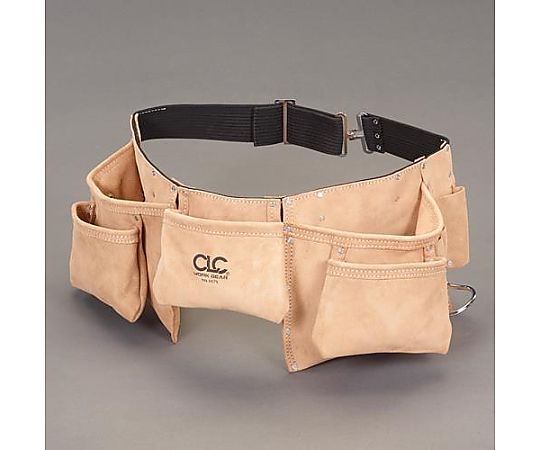 [12ﾎﾟｹｯﾄ] ﾀﾞﾌﾞﾙﾂｰﾙﾎﾟｰﾁ(革製･ﾍﾞﾙﾄ付)