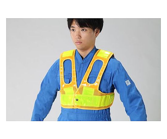 安全ベスト(ﾌﾙﾊｰﾈｽ用/黄･黄)