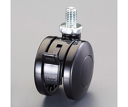 40mm ｷｬｽﾀｰ(ﾂｲﾝﾎｲｰﾙ･M10xP1.5ﾈｼﾞ･ﾌﾞﾚｰｷ付)