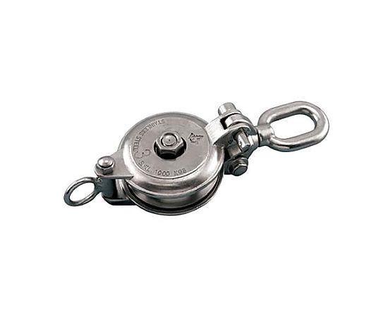 82mm [ﾜｲﾔｰ用]ﾘﾝｸﾞ付ﾍﾞｱﾘﾝｸﾞ滑車(ｽﾃﾝﾚｽ製)