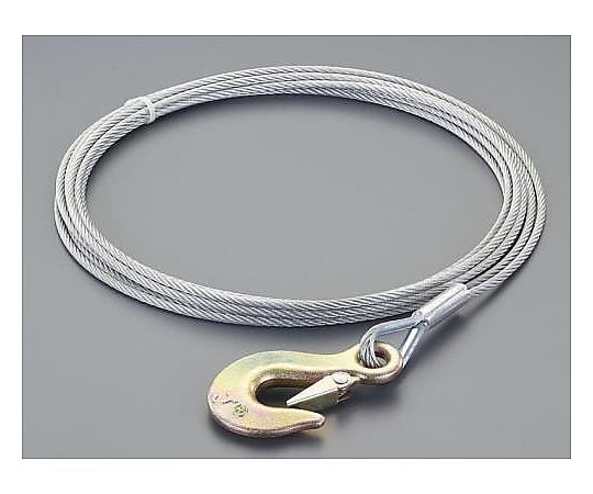 5mmx6.0m ハンドウィンチ用ワイヤー(ﾌｯｸ付)