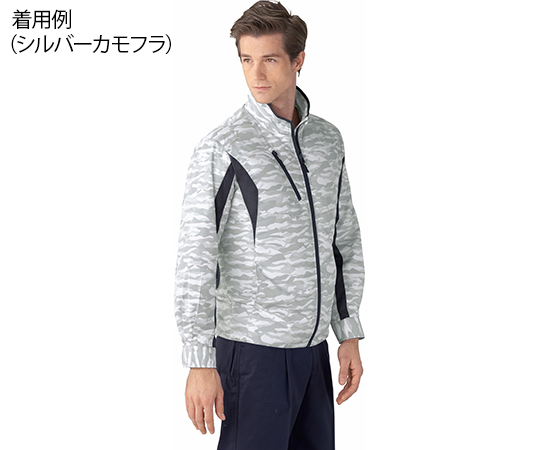 空調服長袖ジャケット　ブラックカモフラ　M　87060