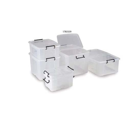 ふた付きコンテナ 65L 600mm x 460mm x 350mm コポリマー 1袋（5個入）