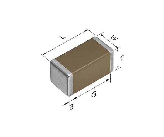 積層セラミックコンデンサ（MLCC） 0.22μF 25V dc ±10％ 1セット（1000個入）