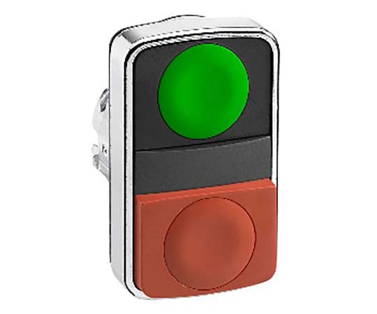 押ボタンヘッド　ZB4 スプリングリターン　緑　赤