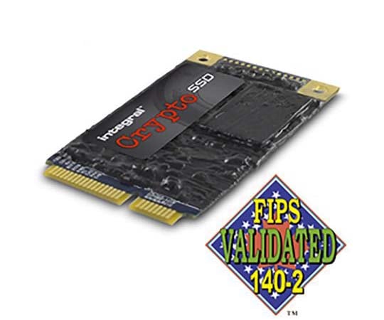Crypto 128GB FIPS 140-2 AES 256-Bit Hardware Encrypted SSD　mSATA　SATA III