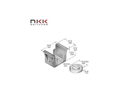 押しボタンスイッチ用キャップ 18 x 12.2 x 11.5mm