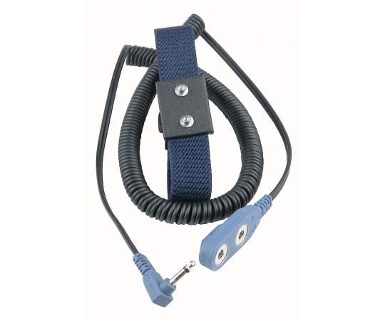 リストストラップ　2線方式　長さ調整機能付き　4mm×2　コード長さ1.83m　L型端子