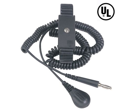 リストストラップ　伸縮性プレミアムメタル　長さ調整機能付き　コード長さ　1.83m　4mm