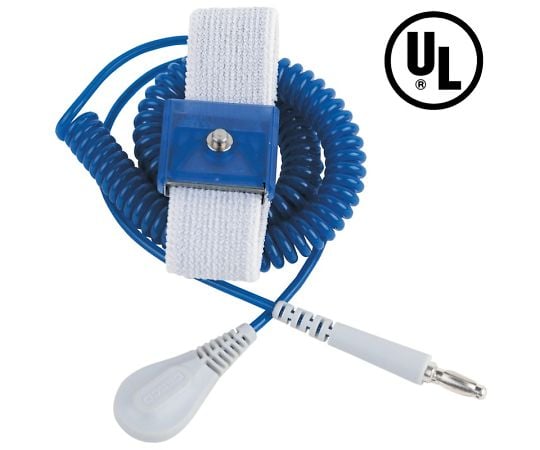 リストストラップ　JEWEL　伸縮性長さ調整機能付き　青　コード長さ　1.83m　4mm