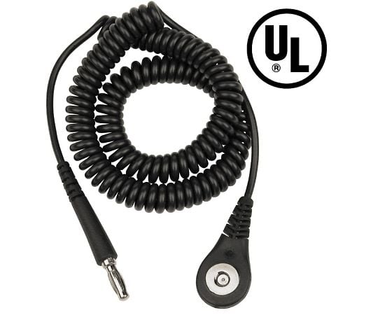 コード　コイル式　JEWEL　マグネット嵌合　黒