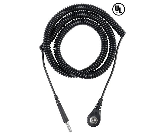 コード　コイル式　黒　4mm