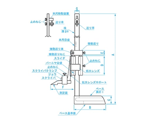 64-2950-98 標準ハイトゲージ 20mm 一般校正付 VHK-20 【AXEL】 アズワン