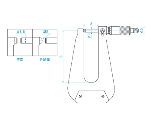 64-2951-32 U字形 鋼板マイクロメータ 一般校正付 MC203-100U 【AXEL