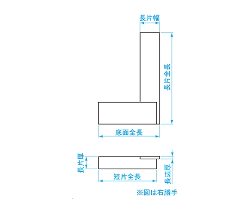 64-2953-56 勝手スコヤ 右勝手 2000mm 一般校正付 TRS-R2000 【AXEL