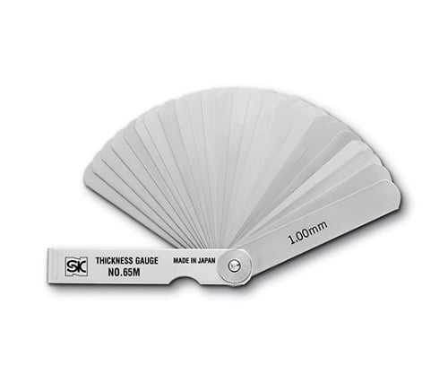 シクネスゲージカラースリーブタイプ　19組　150mm　白　一般校正付