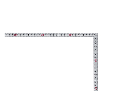 シルバー曲尺同目同厚　50cm　快段目盛　一般校正付