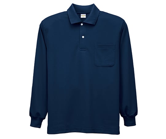 制電シリーズ DRY帯電防止長袖ポロシャツ　ネービー　４Ｌ